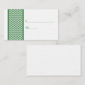 Groene Chevron Border Place Card Plaatskaartje (Voorkant / Achterkant)