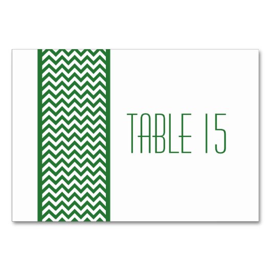 Groene Chevron Border Table Kaart (Voorkant)