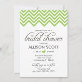 Groene Chevron Bridal Shower Kaart (Voorkant)