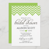 Groene Chevron Bridal Shower Kaart (Voorkant / Achterkant)