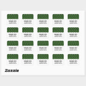 Groene Chevron Glitter Afstuderen Stickers (Vel)