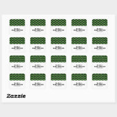 Groene Chevron Glitter Baby shower Stickers (Vel)