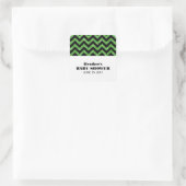 Groene Chevron Glitter Baby shower Stickers (Tas)