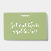 Groene Chevron Homeschool Student ID-badge Badge (Achterkant)