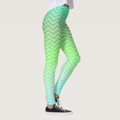 Groene Chevron met twee tonnen Leggings (Rechts)