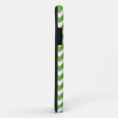 Groene chevron stripe monogram appel iphone 5 hoes (Achterkant/rechts)