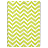 Groene Chevron Stripe Pattern Klembord (Achterkant)