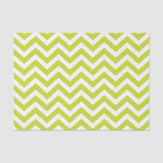 Groene Chevron Stripe Pattern Tissuepapier (Voorkant)