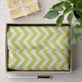 Groene Chevron Stripe Pattern Tissuepapier (Geschenk)