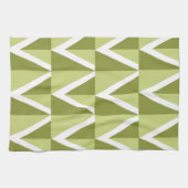 Groene Chevron Stripe Theedoek (Horizontaal)