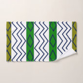 Groene Chevron Stripes Geometric Pattern Bad Handdoek (Handdoek)