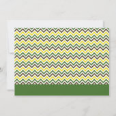 Groene Chevron Tractor Birthday Party Invitation Kaart (Achterkant)