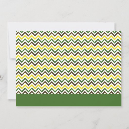 Groene Chevron Tractor Birthday Party Invitation Kaart (Achterkant)