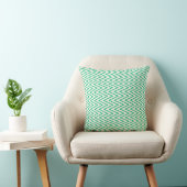 Groene Chevron Zigzag Patroon Worp Kussen (Stoel)