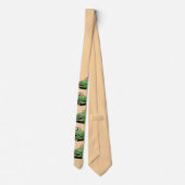 groene Chevy print uit de jaren 50 Stropdas (Achterkant)