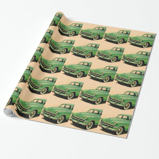 Groene Chevy uit de jaren vijftig Cadeaupapier (Uitgerold)