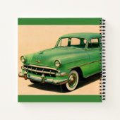 Groene Chevy uit de jaren vijftig Notitieboek (Achterkant)