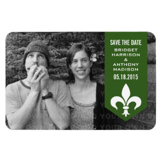 Groene Chic Flourish Banner sparen de Magnet van d Magneet