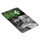 Groene Chic Flourish Banner sparen de Magnet van d Magneet (Rechterzijde)