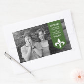 Groene Chic Flourish Banner sparen de Stickers van (Envelop)
