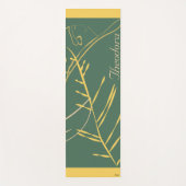 Groene Chic Gold Leaf-achtergrond Yogamat (Voorkant)