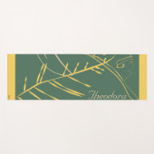 Groene Chic Gold Leaf-achtergrond Yogamat (Voorkant (horizontaal))