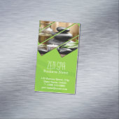 Groene Chic Zen Spa Massage Therapist Visitekaartje Magneet (Voorbeeld)