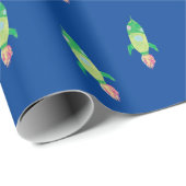 Groene Childish Space Rocket Cadeaupapier (Rol Hoek)