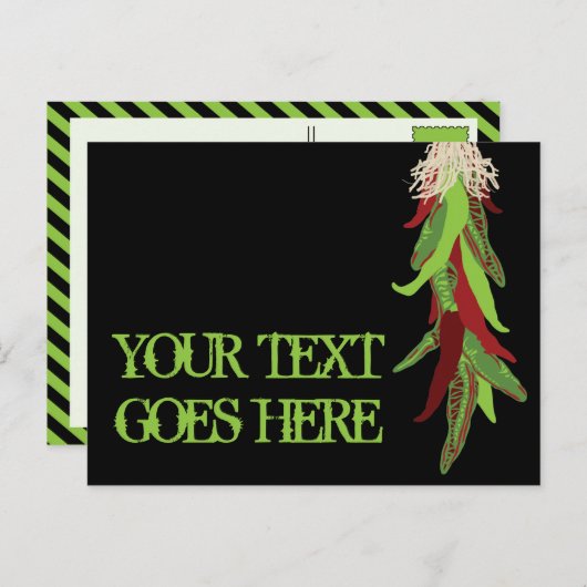 groene chili briefkaart (Voorkant / Achterkant)