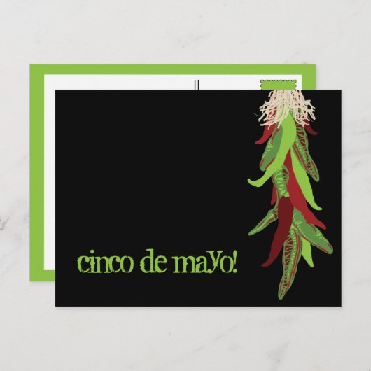 groene chili briefkaart (Voorkant / Achterkant)