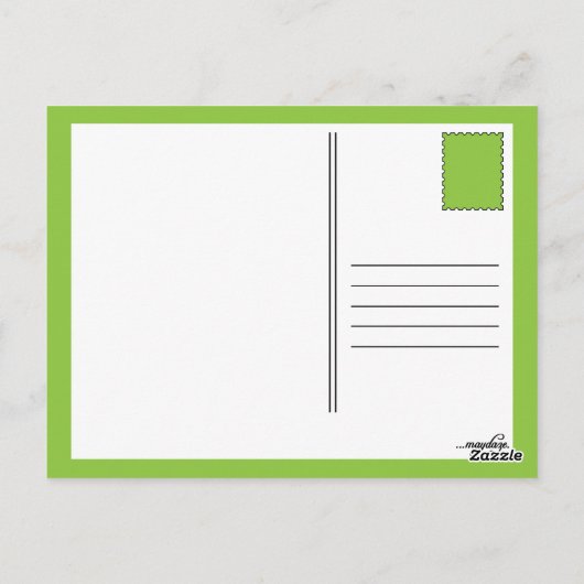 groene chili briefkaart (Achterkant)