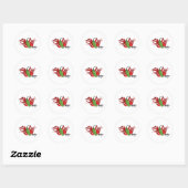 Groene Chili Pepper Design Ronde Sticker (Vel)
