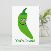 Groene Chili Pepper Elke keer Kaart (Staand voorkant)