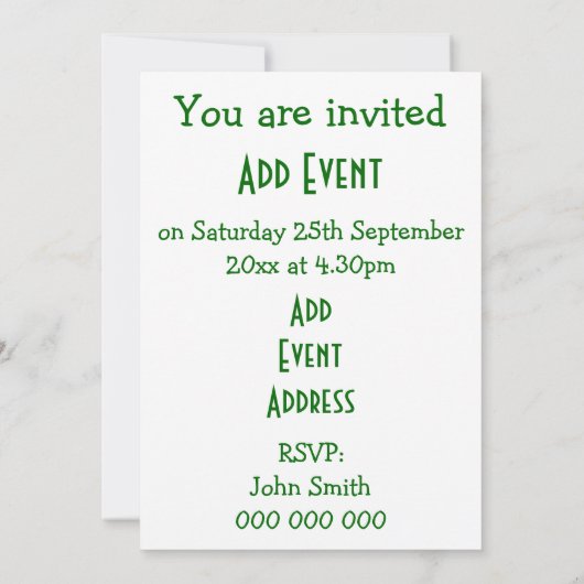 Groene Chili Pepper Elke keer Kaart (Achterkant)