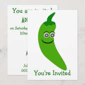 Groene Chili Pepper Elke keer Kaart (Voorkant / Achterkant)