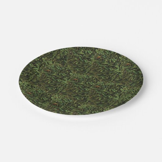 Groene Chili Pepper Patroon Party Papieren Bordje (Gekanteld)