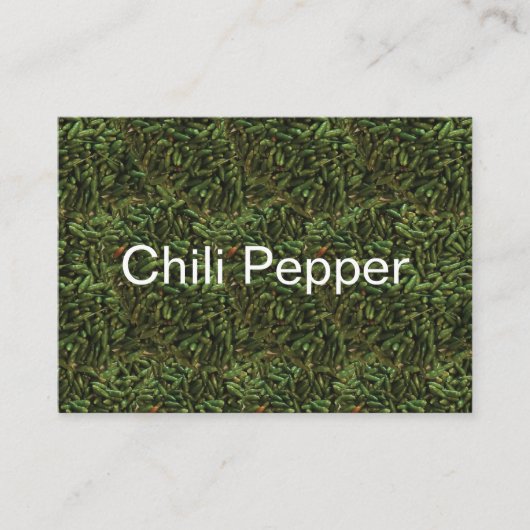 Groene Chili Pepper Patroon Visitekaartje (Voorkant)