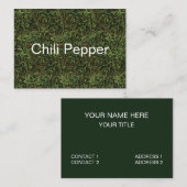 Groene Chili Pepper Patroon Visitekaartje (Voorkant / Achterkant)