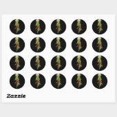 groene chili ronde sticker (Vel)