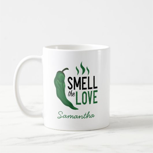 Groene Chili Ruik de Liefde Koffiemok (Links)