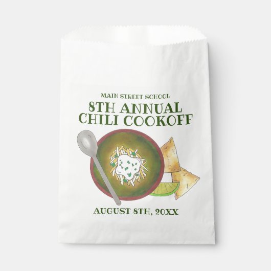 Groene Chili Verde Chili Cookoff Koken-off eten Bedankzakje (Voorkant)