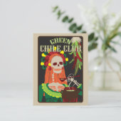 groene chilisclub briefkaart (Staand voorkant)