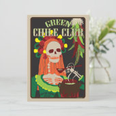 groene chilisclub kaart (Staand voorkant)