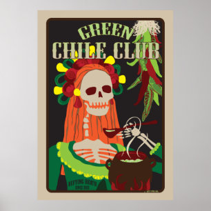 groene chilisclub poster