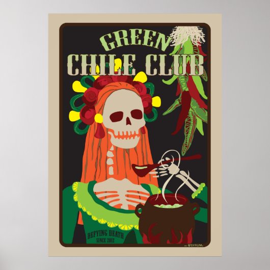 groene chilisclub poster (Voorkant)