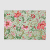 Groene Chinese Bloemen Decoupage Tissue Paper Tissuepapier (Voorkant)