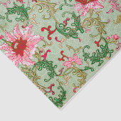 Groene Chinese Bloemen Decoupage Tissue Paper Tissuepapier (Detail)