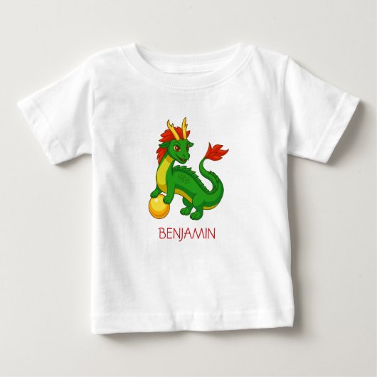 Groene Chinese Draak Aangepaste Naam (Voorkant)