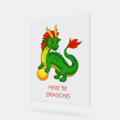 Groene Chinese Draak Acryl Bord (Hoek)