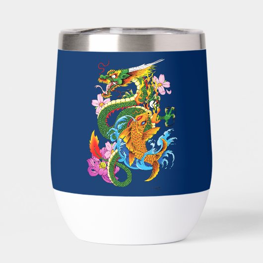 Groene Chinese draak Koi (Achterkant)